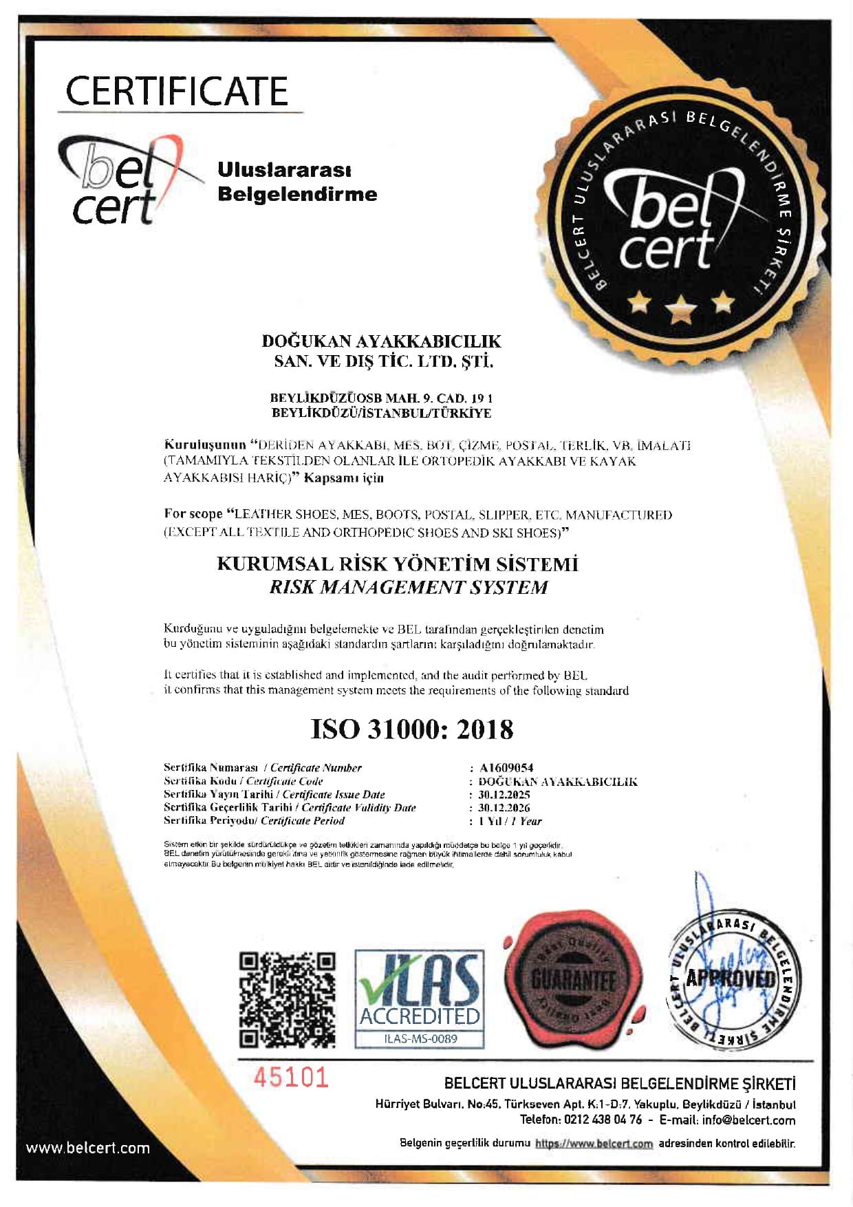 ISO 31000 KURUMSAL RİSK